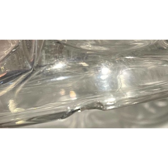 Classic Round Galway Clear Glass Butter Dish with Delicate Scalloped Edge - Picture 8 of 8